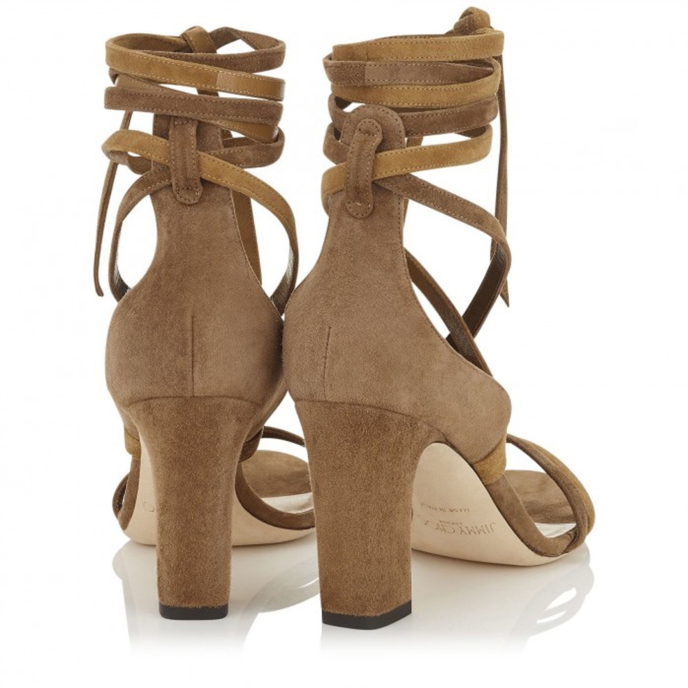 Jimmy Choo Flynn 85 Suede Wrap Heel - Picture 2 of 5